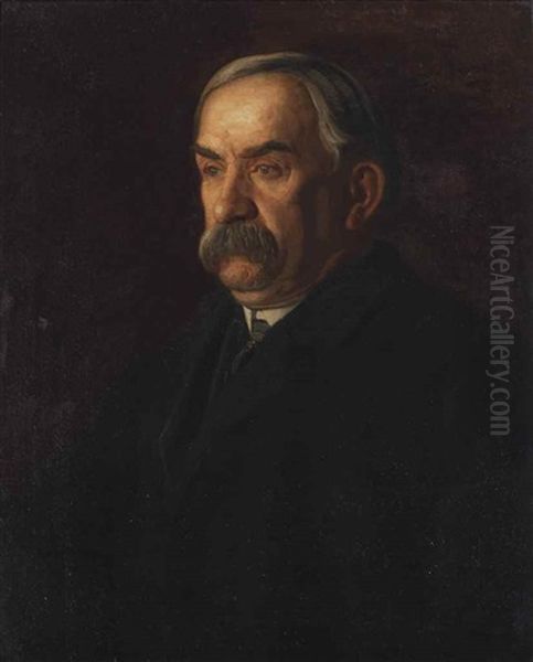 James A. Flaherty Oil Painting by Thomas Eakins