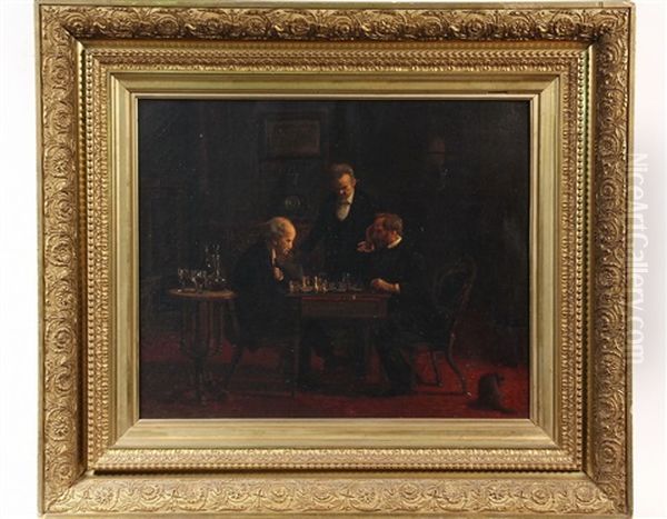 The Chess Players Oil Painting by Thomas Eakins