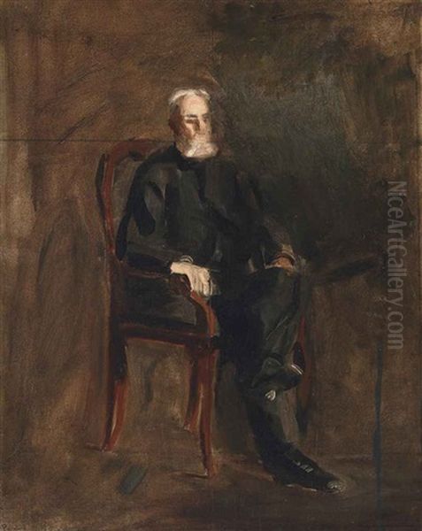 Portrait Of Robert C. Ogden (study) Oil Painting by Thomas Eakins