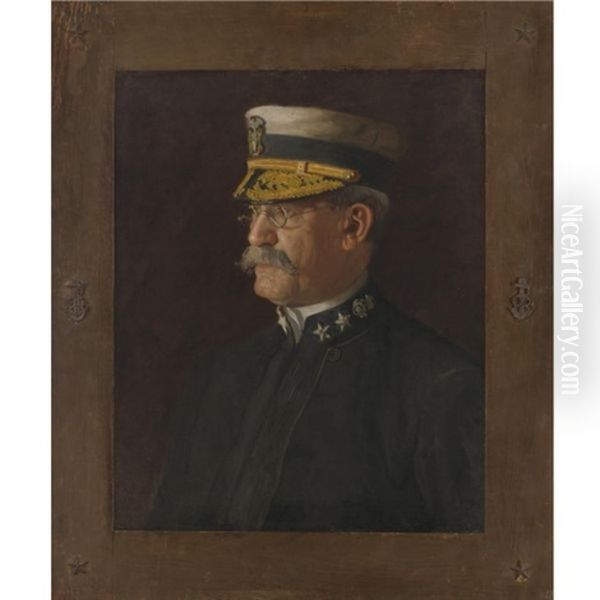 Rear Admiral Charles Dwight Sigsbee Oil Painting by Thomas Eakins