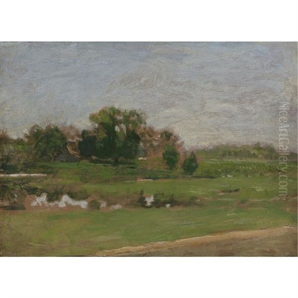 The Meadows, Gloucester, New Jersey (preliminary Study) Oil Painting by Thomas Eakins