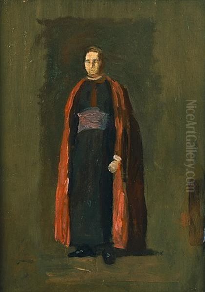 The Cardinal Oil Painting by Thomas Eakins