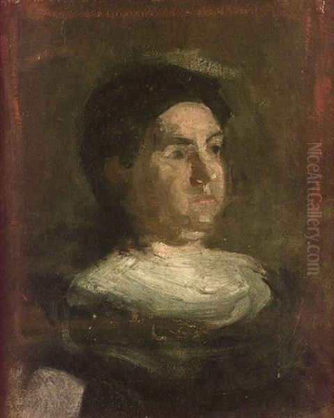 Portrait Sketch Of Maybelle Schlichter Oil Painting by Thomas Eakins