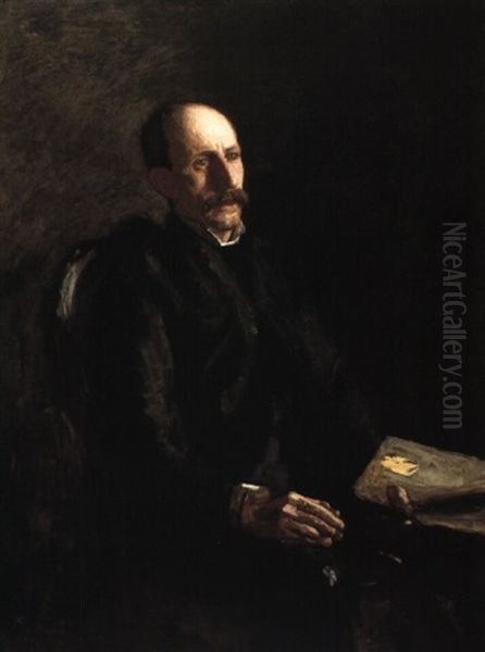 Portrait Of Charles Linford, The Artist Oil Painting by Thomas Eakins