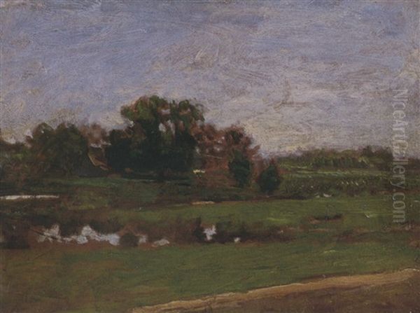 Study For The Meadows, Gloucester, New Jersey Oil Painting by Thomas Eakins