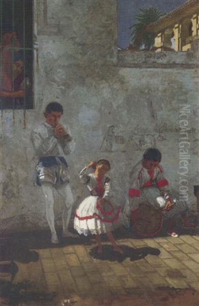 Street Scene In Seville Oil Painting by Thomas Eakins