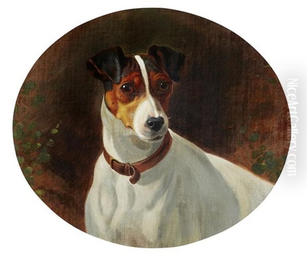 Trimmer, A Smooth Fox Terrier Oil Painting by George Earl