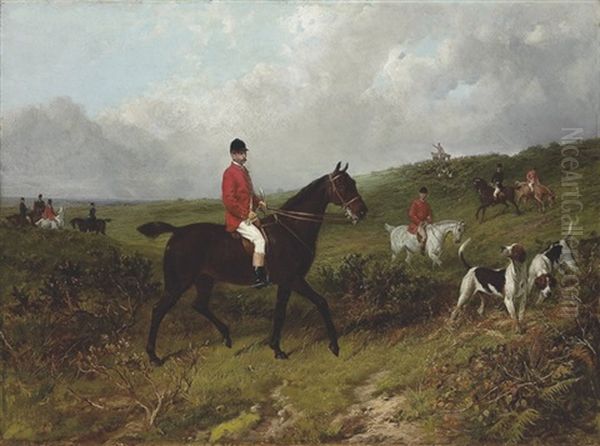 Portrait Of Richard James Streatfeild, On His Retirement From The Mastership Of The South Down Foxhounds, 1881 Oil Painting by George Earl