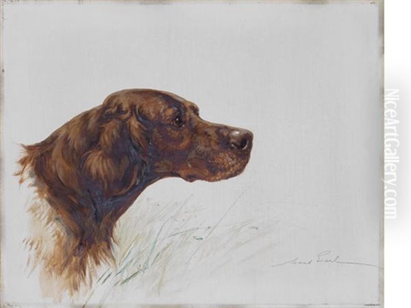 Red Setter Oil Painting by Maud Earl