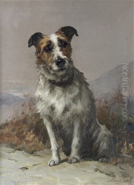 Plus Je Vois Les Hommes, Plus J'admire Les Chiens Oil Painting by Maud Earl