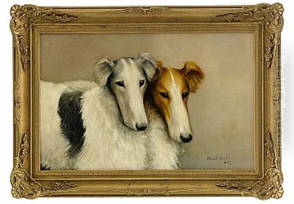 Hundportratt Oil Painting by Maud Earl