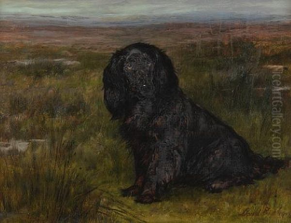 Smut In A Moorland Landscape Oil Painting by Maud Earl