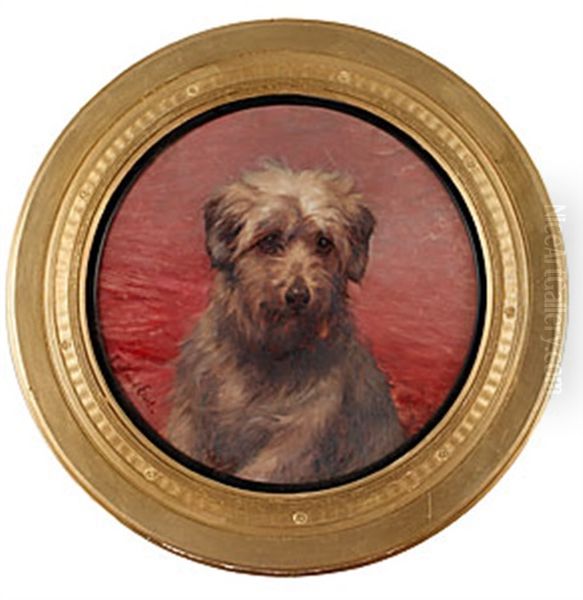 Terrier Oil Painting by Maud Earl