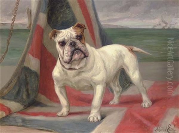 What We Have We'll Hold, A Portrait Of "dimboola" The Champion Bull Dog by Maud Earl