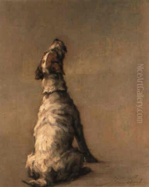 'comedian' Howling At The Moon Oil Painting by Maud Earl