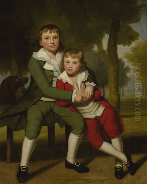 Portrait Of Two Brothers Oil Painting by Ralph Earl