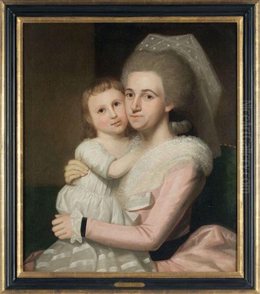 Portrait Of Annie Mcclellan Lovett And Daughter Oil Painting by Ralph Earl