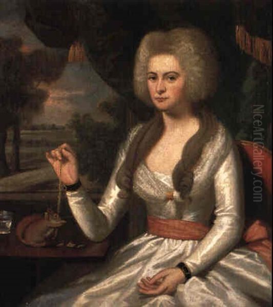 A Portrait Of Mrs. Gershom Burr Oil Painting by Ralph Earl