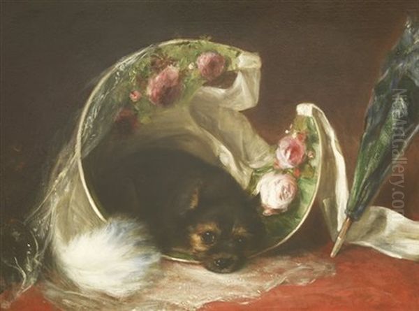 Basket Of Roses Oil Painting by Thomas William Earl