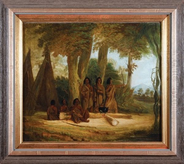 Aborigines At Bathurst Oil Painting by Augustus Earle