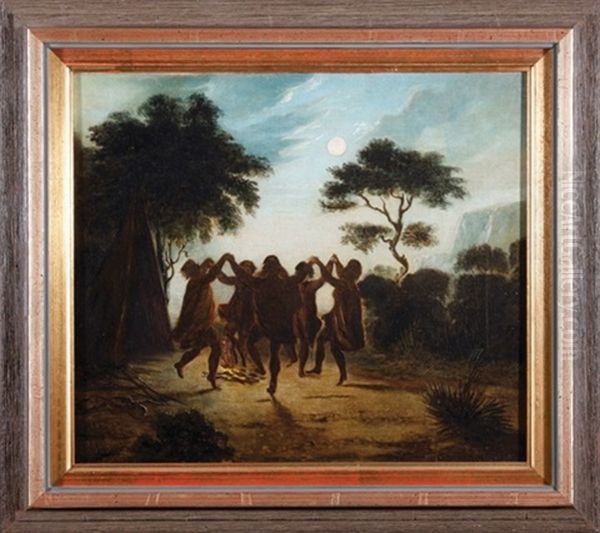 Aborigines At Bathurst Oil Painting by Augustus Earle