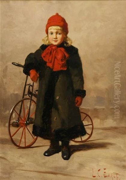 My First Bicycle Oil Painting by Lawrence Carmichael Earle