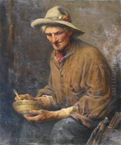 Portrait Of An Angler Oil Painting by Lawrence Carmichael Earle