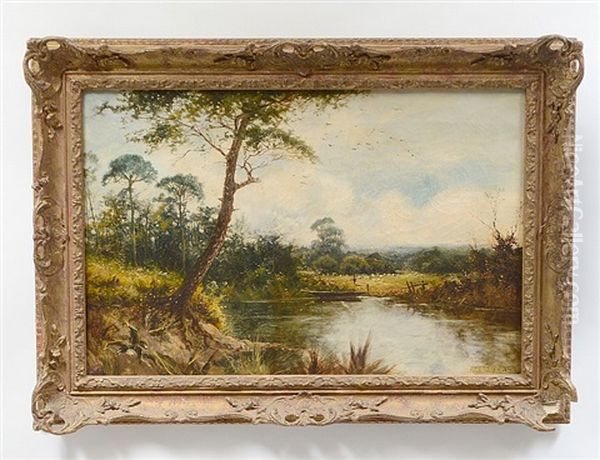 Country Landscape Oil Painting by Sir Alfred East