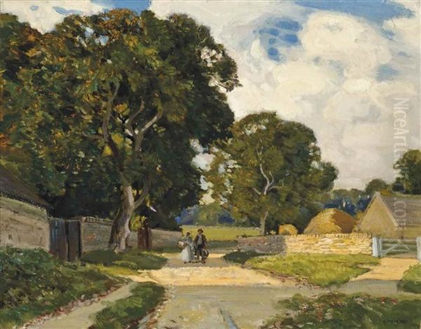 On The Tewkesbury Road Oil Painting by Sir Alfred East