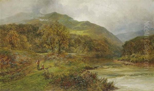 The River Valley Oil Painting by Sir Alfred East