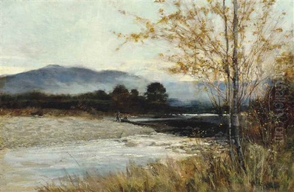 Sunrise On Loch Lomond, Scotland Oil Painting by Sir Alfred East