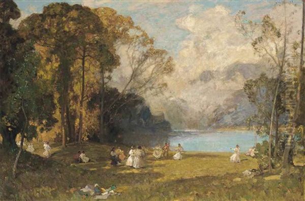 An Idyll Of Como Oil Painting by Sir Alfred East