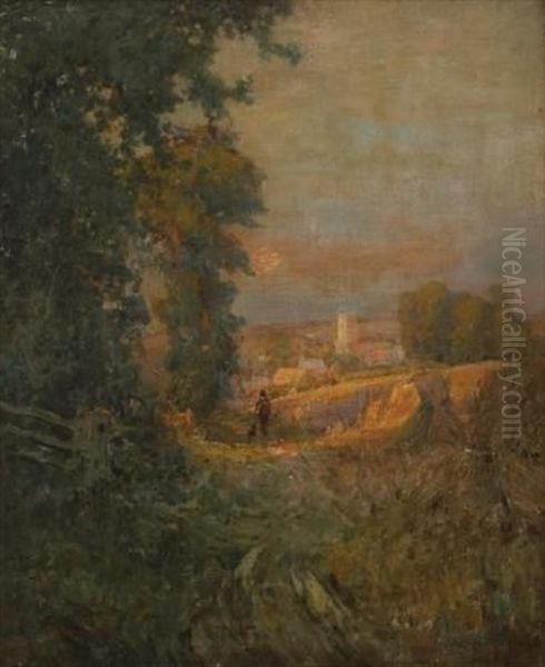 View Outside Kettering Oil Painting by Sir Alfred East