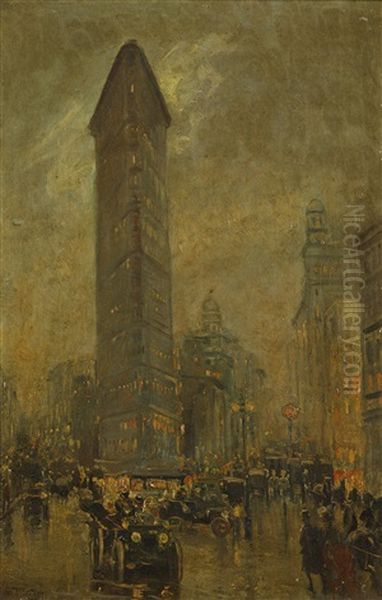 The Flatiron Oil Painting by Sir Alfred East