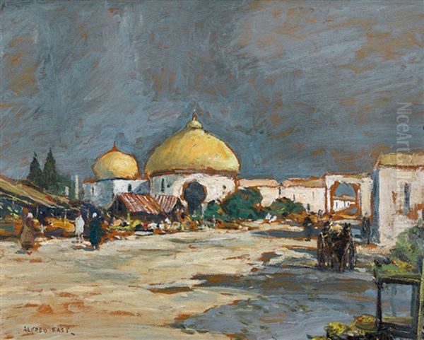 Market Square, Morocca Oil Painting by Sir Alfred East