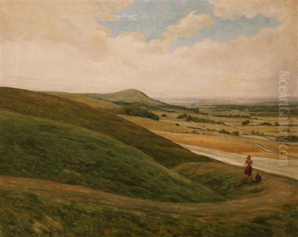 The Sussex Downs Oil Painting by Sir Alfred East