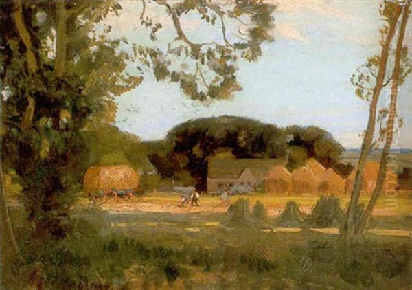 The Haycart Oil Painting by Sir Alfred East