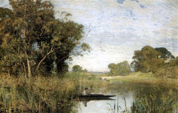 September Sunshine Oil Painting by Sir Alfred East