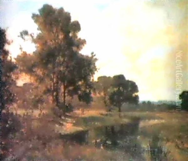 Valley Of The Ches Oil Painting by Sir Alfred East