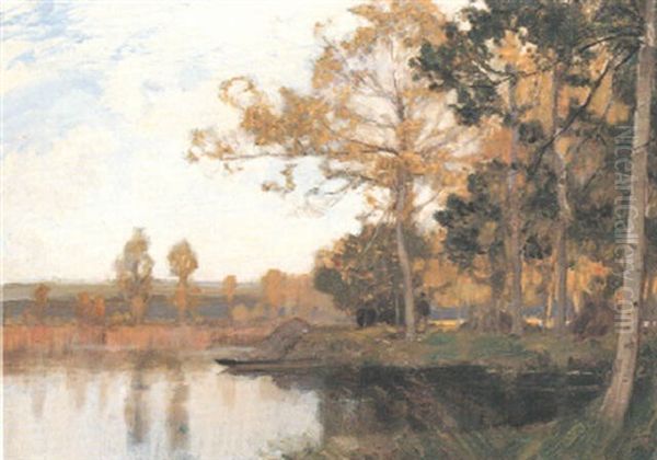 In Picardy Oil Painting by Sir Alfred East