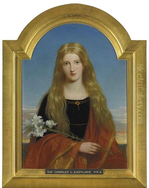 Portrait Of Miss Bury Oil Painting by Sir Charles Lock Eastlake