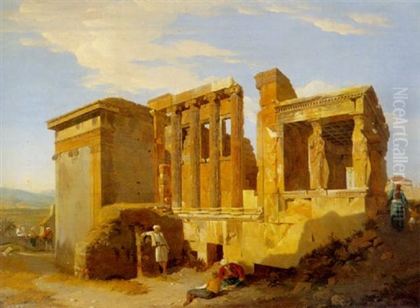 The Temple Of Erechtheus, Athens Oil Painting by Sir Charles Lock Eastlake