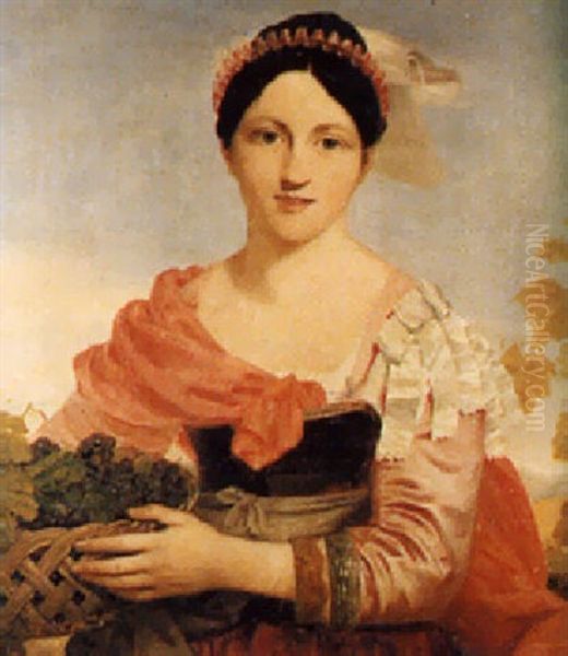 Portrait Of Miss Sturgess Bourne As Autumn Oil Painting by Sir Charles Lock Eastlake