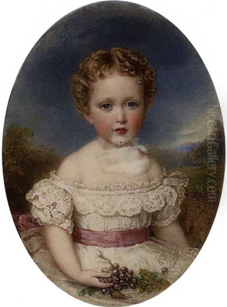 Princess Marie Louise Of Schleswig-holstein, As A Child Oil Painting by Reginald Easton