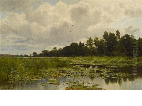 Marshes Of The Shiawassee Oil Painting by Charles Harry Eaton