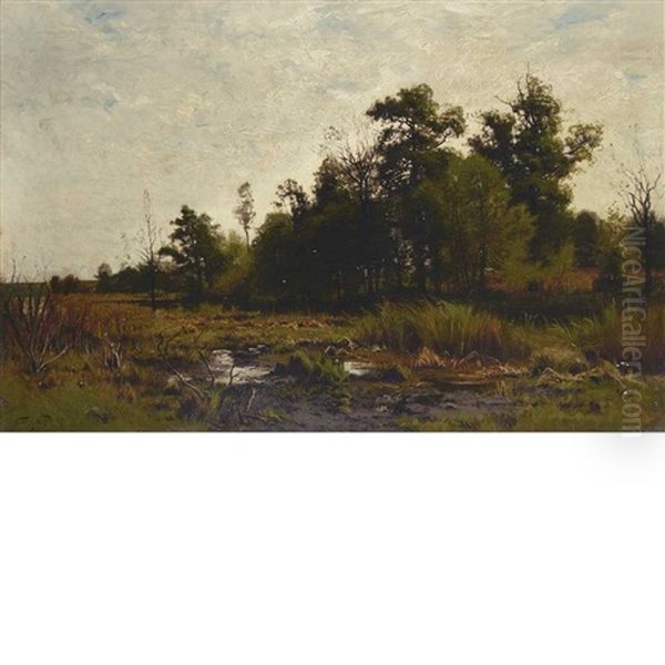 Marshlands Oil Painting by Charles Harry Eaton