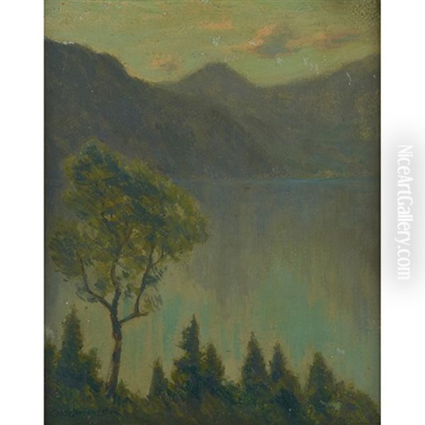 Evening-lake Como Oil Painting by Charles Warren Eaton