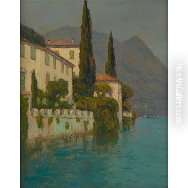 On Lake Lugano Oil Painting by Charles Warren Eaton