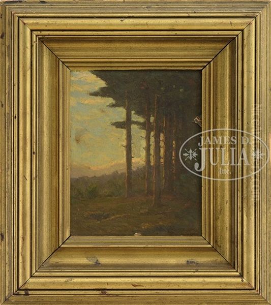 Pine Trees In Morning Light Oil Painting by Charles Warren Eaton