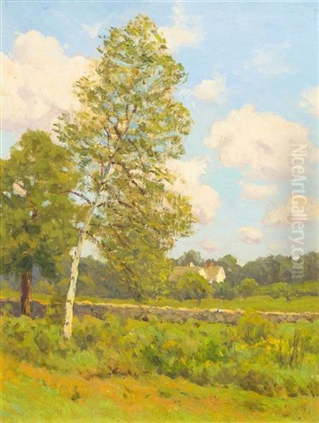 The House Across The Field Oil Painting by Charles Warren Eaton